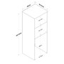 Hanah Home KD110 - 3192 Gabinete para Lavadora, Blanco, 65cm Ancho x 181.8cm Alto x 62.5cm Profundo